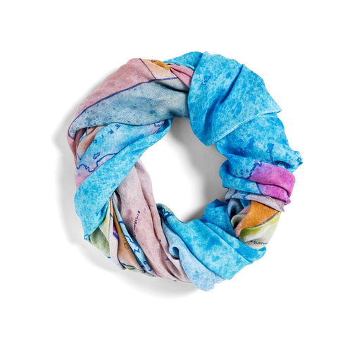 US map jumbo oblong modal cashmere scarf by Seth B. Minkin